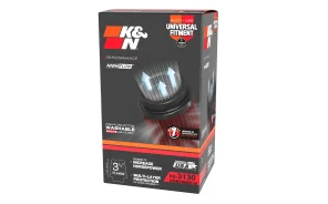 K&N Universal Clamp-On Air Filter 3-1/2"FLG, 4-5/8"B, 3-1/2"T, 7"H