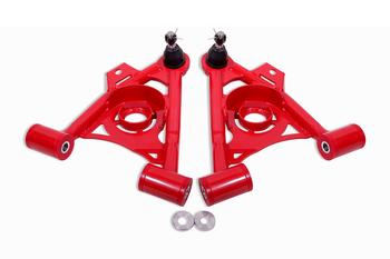 1979-1993 Mustang A-arms, Lower, Spring Pocket, Non-adjustable, Poly, Std Ball Joint BMR
