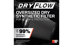 K&N Blackhawk Induction System Cold Air Intake - Dryflow, Aluminum Tube - CHEV/GMC 2500/3500, 6.6