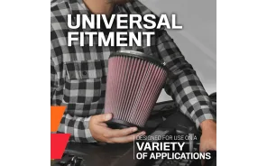 K&N Universal Cone Air Filter 5"FLG, 6-1/2"B, 4-3/8"T, 7"H